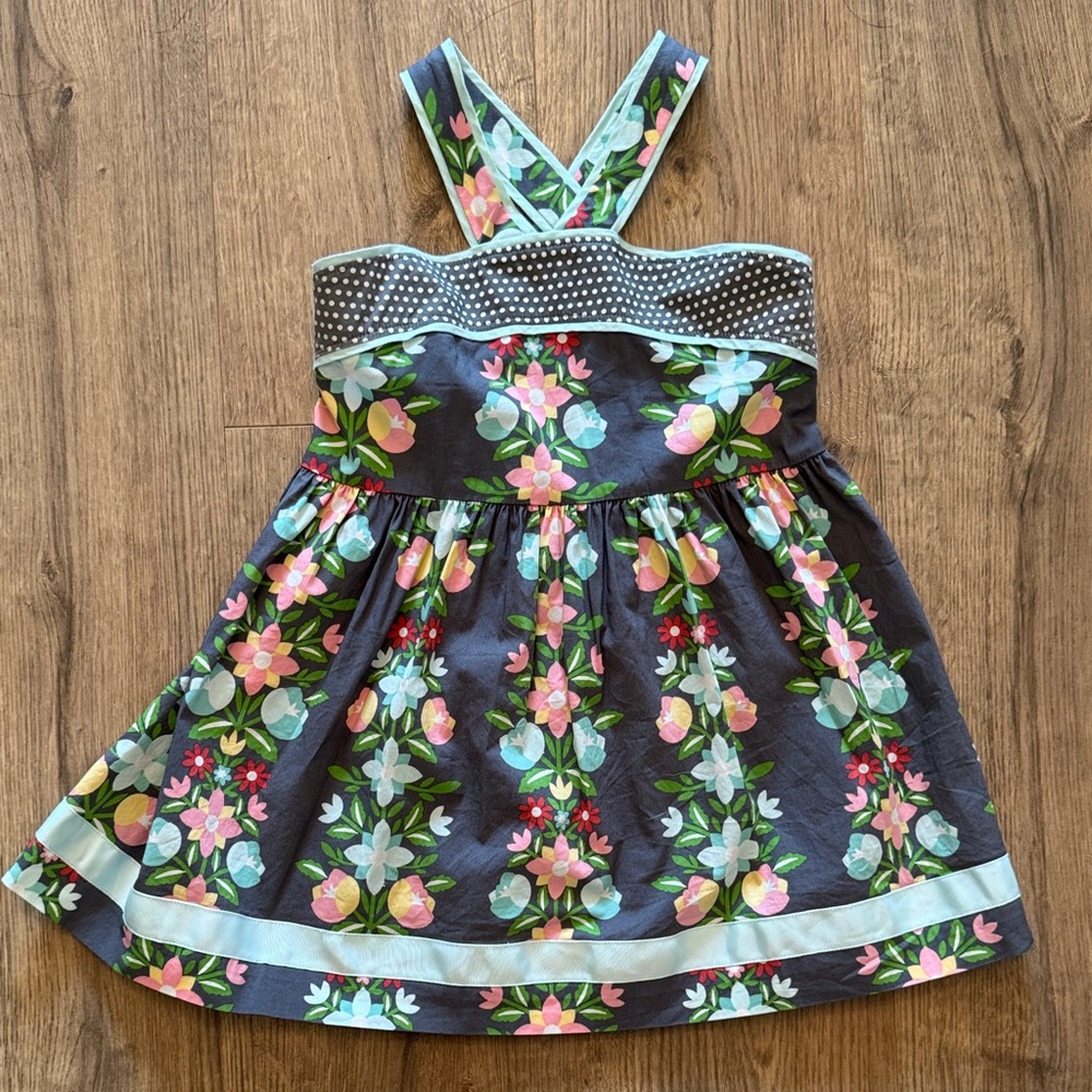 Matilda Jane Floral Kids Top - Gray and Pink